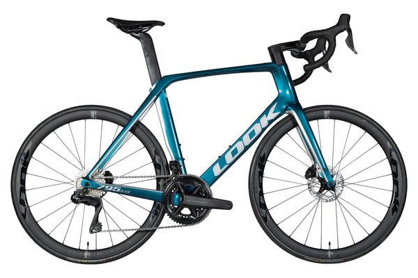 Vue du côté de la chaîne du Look 795 Blade Disc Blue Ultegra Di2 Blue