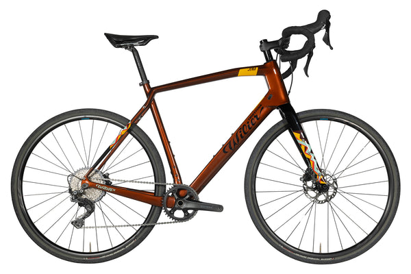 Vue du côté de la chaîne du Wilier Jena GRX RX400 Patterned Bronze